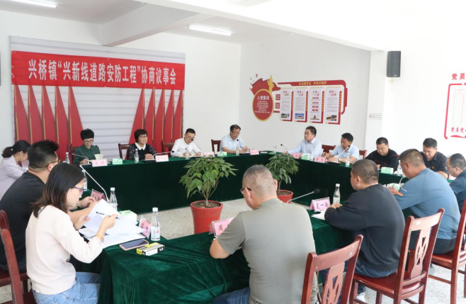 IM电竞 IM电竞app盐城市射阳县兴桥镇组织“兴新线道路安防工程”协商议事活动(图1)